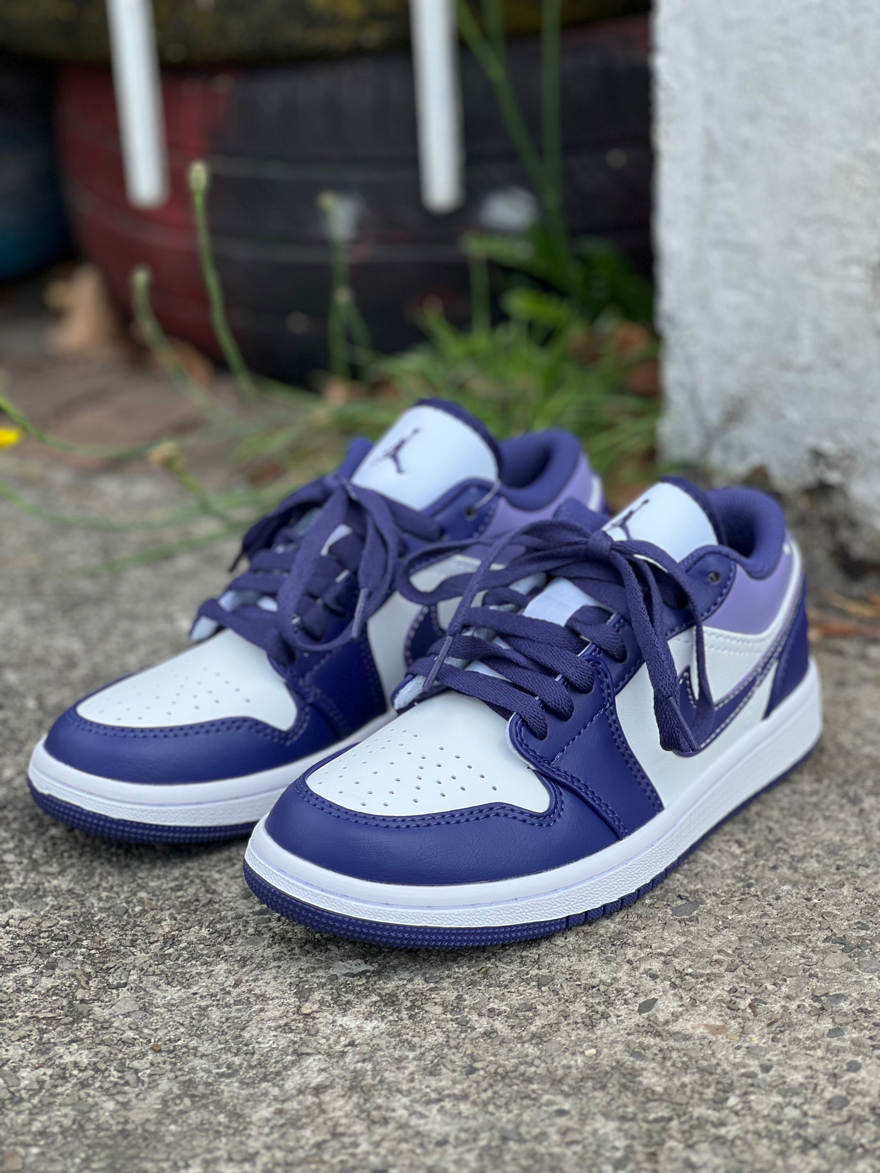 Air Jordan 1 Low in a purple