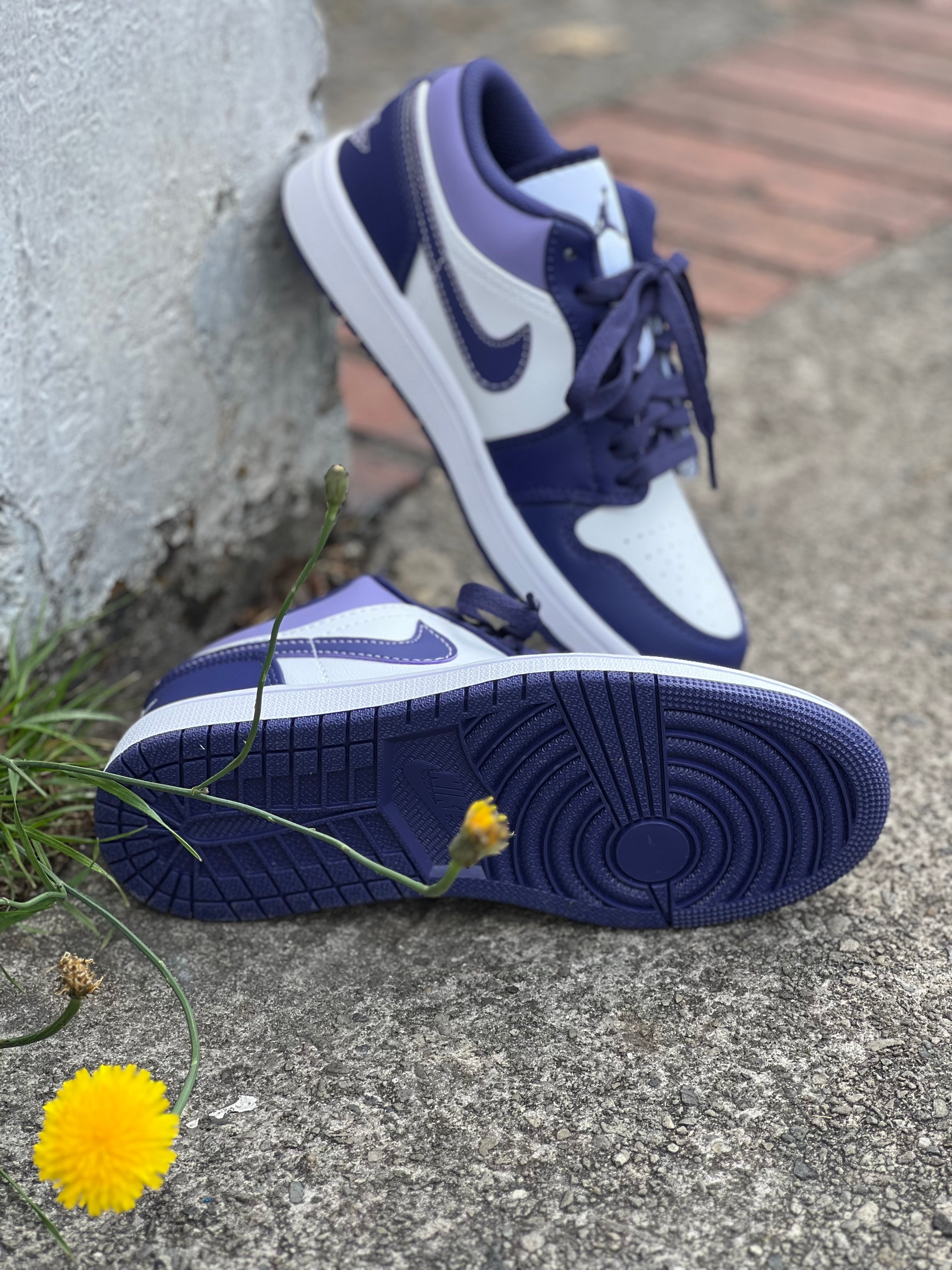 Air Jordan 1 Low in a purple