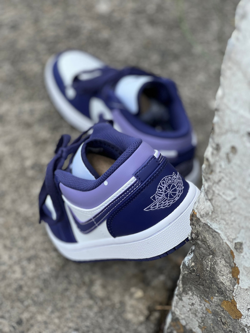 Air Jordan 1 Low in a purple