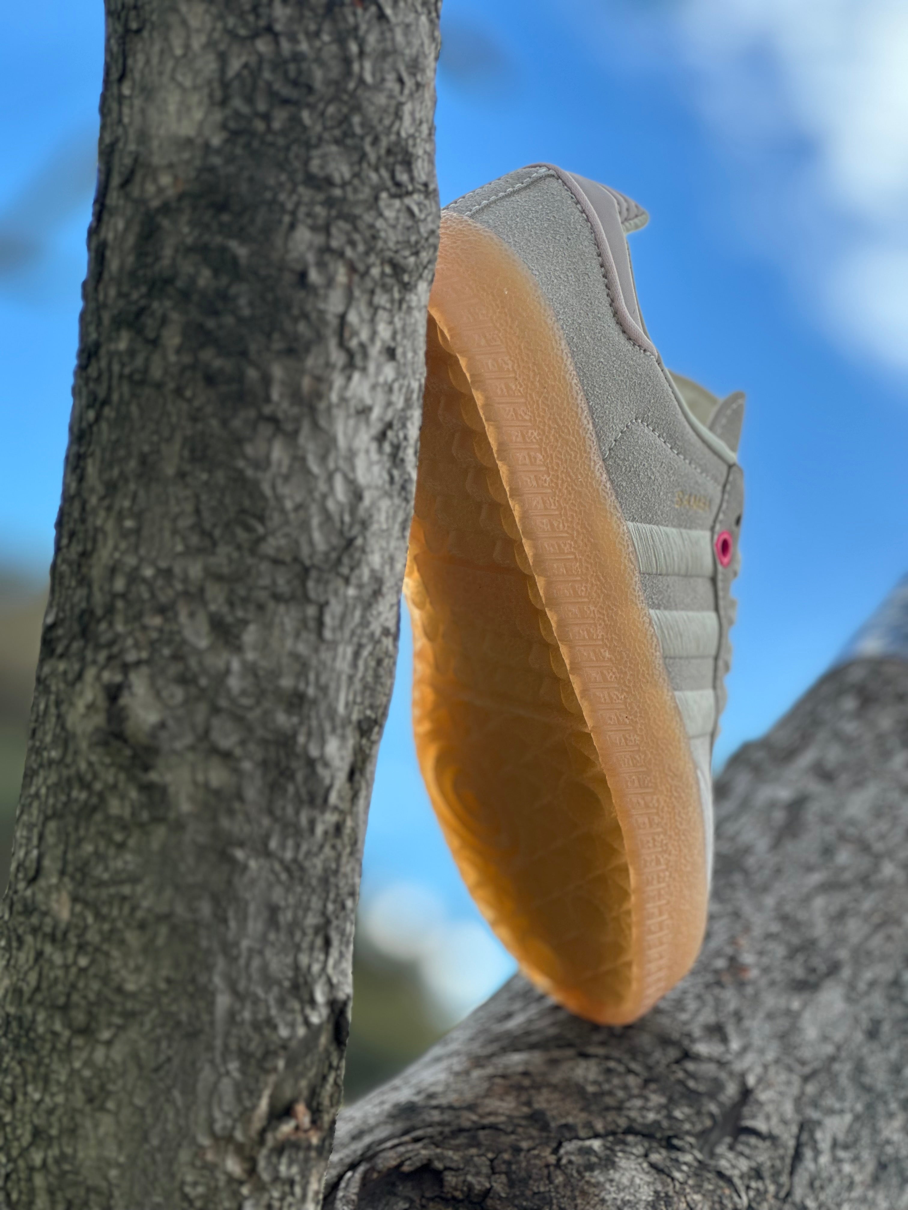 Adidas Samba OG Gum Sole (Grey/Pink Details)