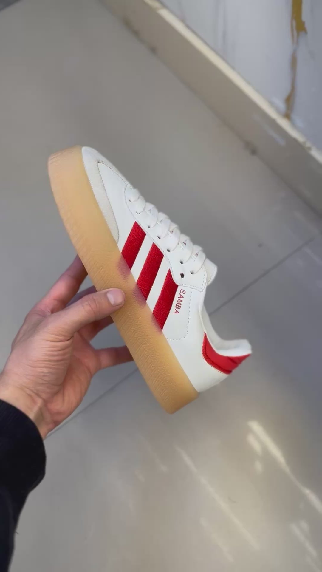 Adidas Sambae "White/Red"
